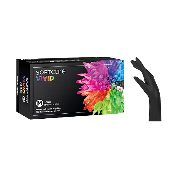 ΓΑΝΤΙΑ ΝΙΤΡΙΛΙΟΥ SOFT CARE VIVID- ΜΑΥΡΟ