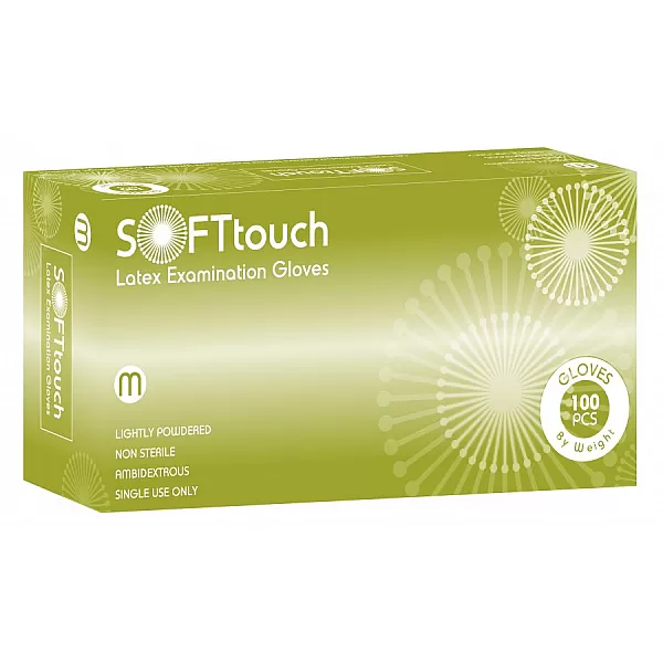 ΕΞΕΤΑΣΤΙΚΑ ΓΑΝΤΙΑ SOFT TOUCH LATEX ΛΕΥΚΟ ΜΕ ΠΟΥΔΡΑ 